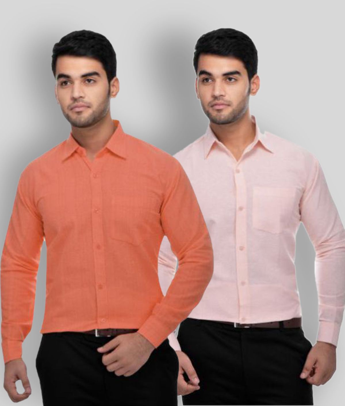     			DESHBANDHU DBK - Multicolor Cotton Regular Fit Men's Formal Shirt (Pack of 2)