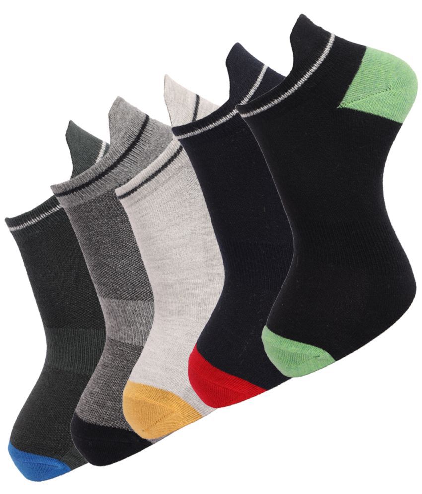 Dollar - Cotton Blend Men's Colorblock Multicolor Ankle Length Socks ( Pack of 5 )
