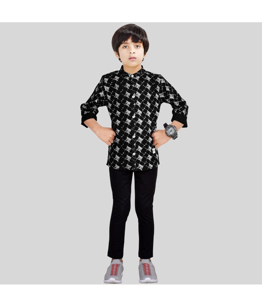     			Made In The Shade - Black Cotton Boys Shirt & Pants ( Pack of 1 )