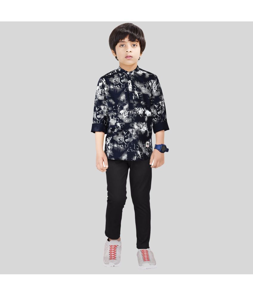     			Made In The Shade Pack of 1 Boys Cotton Shirt & Pants ( Blue )