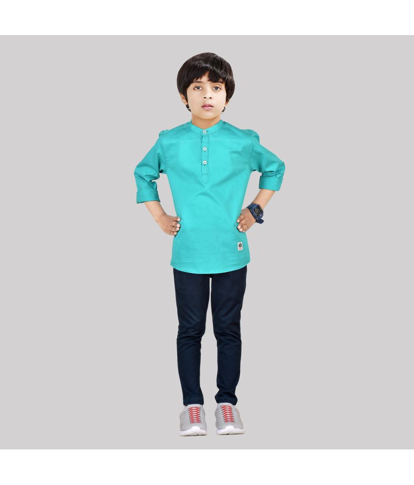     			Made In The Shade - Green Cotton Boys Shirt & Pants ( Pack of 1 )