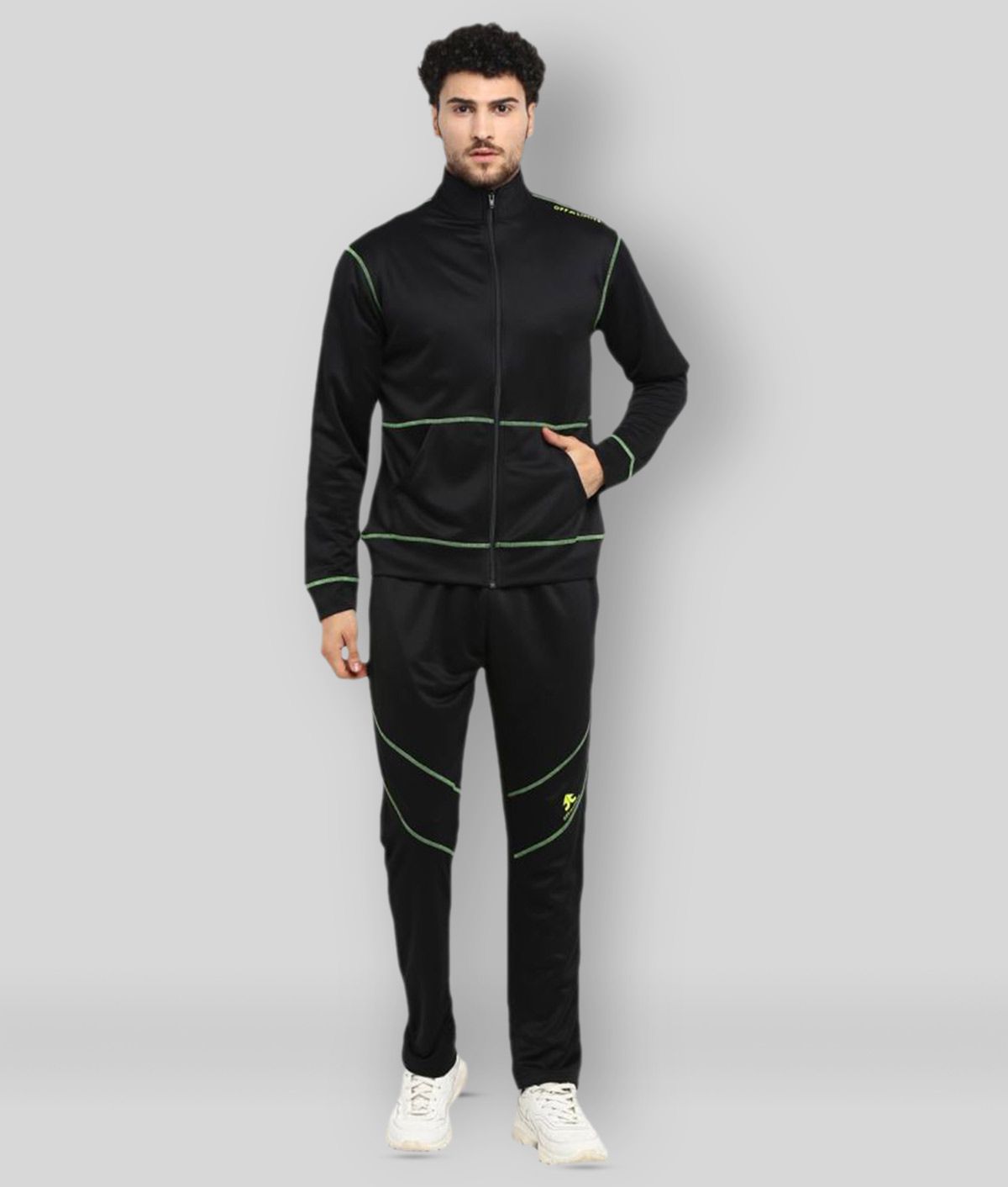 OFF LIMITS - Black Polyester Regular Fit Solid Men's Sports Tracksuit ( Pack of 1 )
