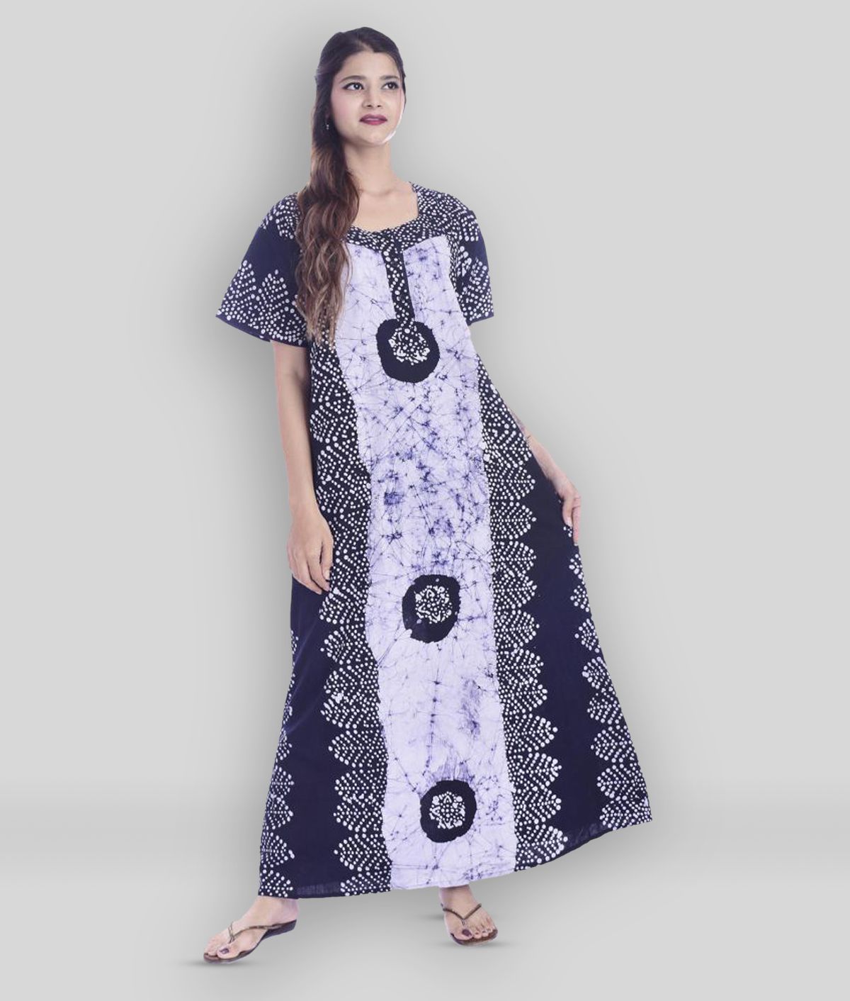     			Raj - Multicolor Cotton Women's Nightwear Nighty & Night Gowns ( Pack of 1 )