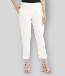 Juniper - White Cotton Slim Fit Women's Casual Pants  ( Pack of 1 )