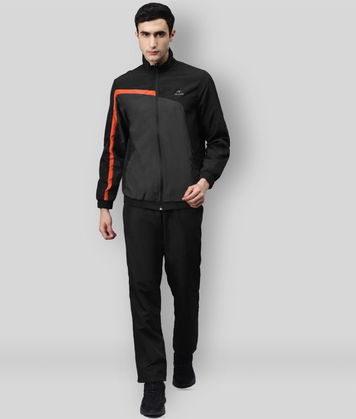 Alcis - Black Polyester Regular Fit Colorblock Men's Sports Tracksuit ( Pack of 1 )