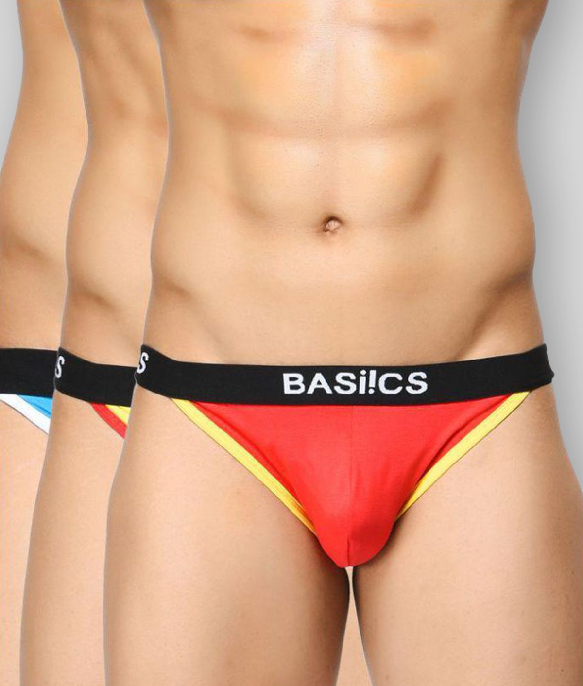     			BASIICS By La Intimo - Multicolor Cotton Blend Men's Thongs ( Pack of 3 )