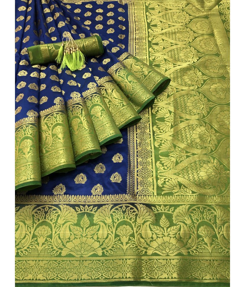     			Darshita International - Green Silk Saree With Blouse Piece (Pack of 1)