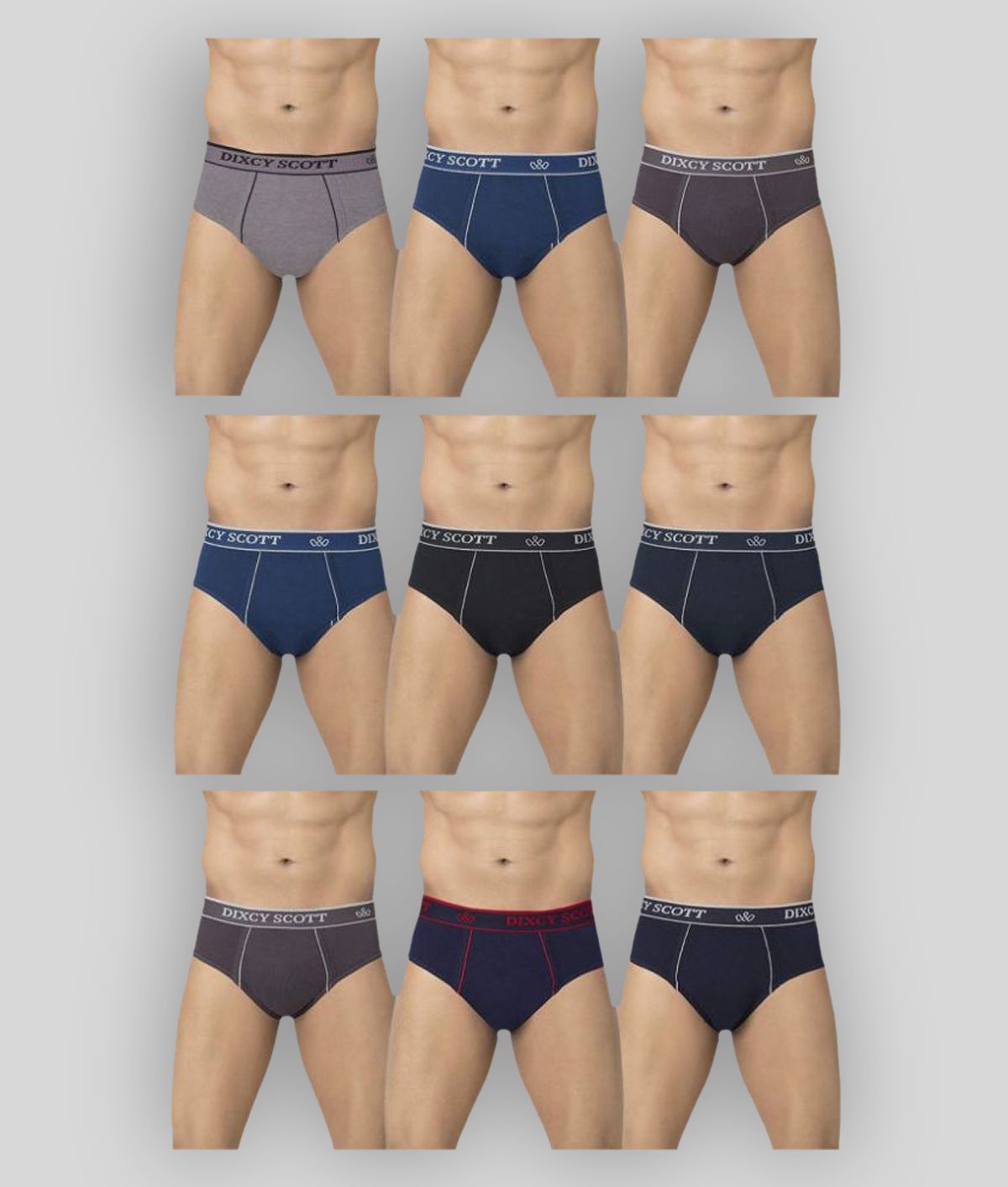     			Dixcy Scott Multi Brief Pack of 9