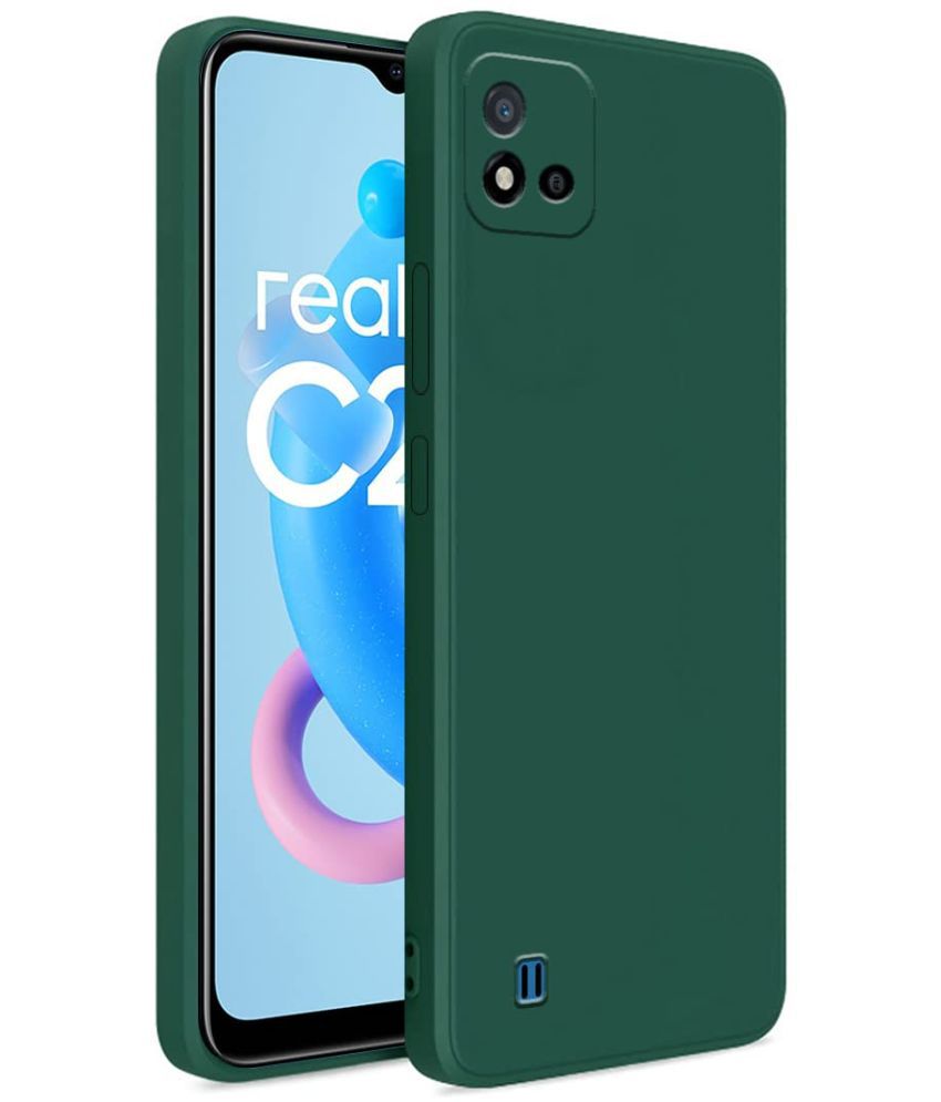     			Doyen Creations - Green Silicon Silicon Soft cases Compatible For Realme Narzo 50i ( Pack of 1 )