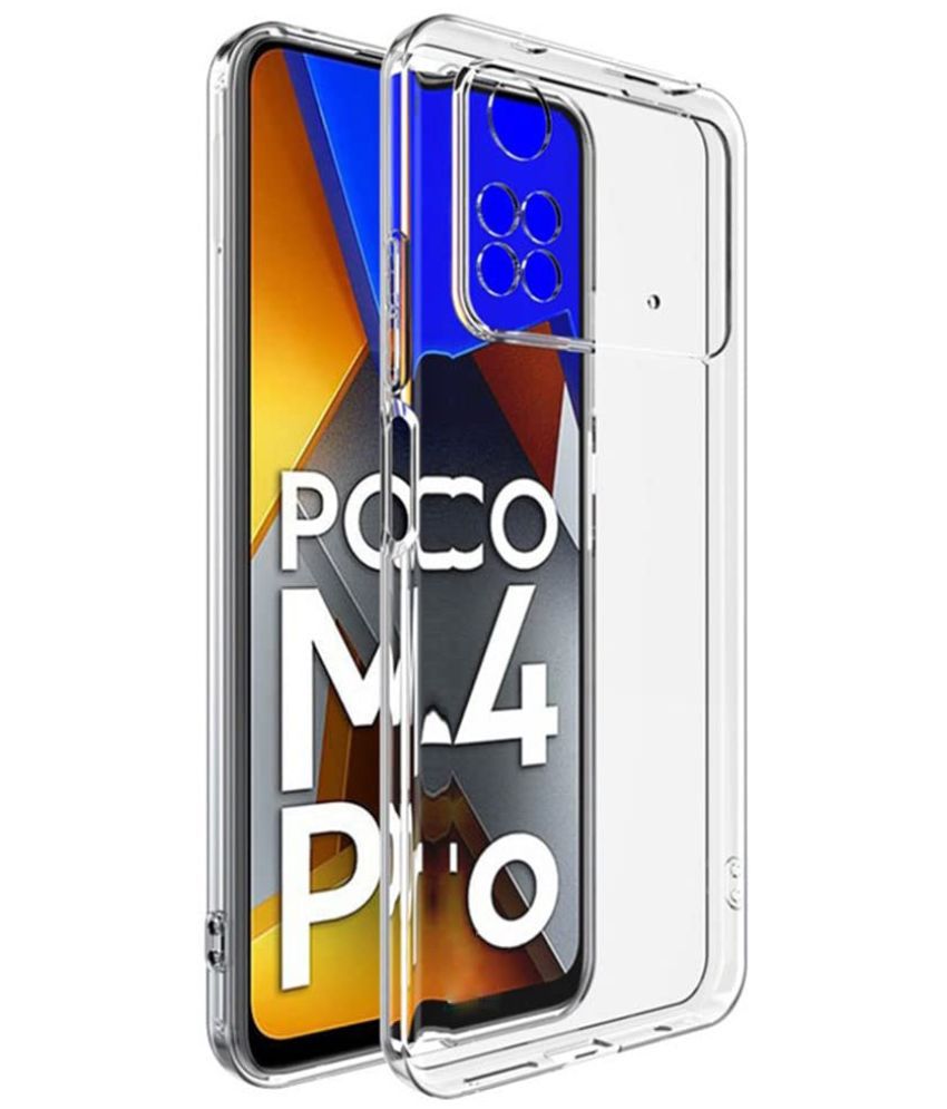     			Doyen Creations - Transparent Silicon Silicon Soft cases Compatible For Poco M4 pro ( Pack of 1 )
