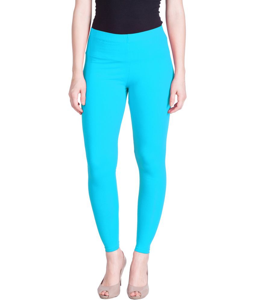     			Lux Lyra - Blue Cotton Women's Leggings ( Pack of 1 )