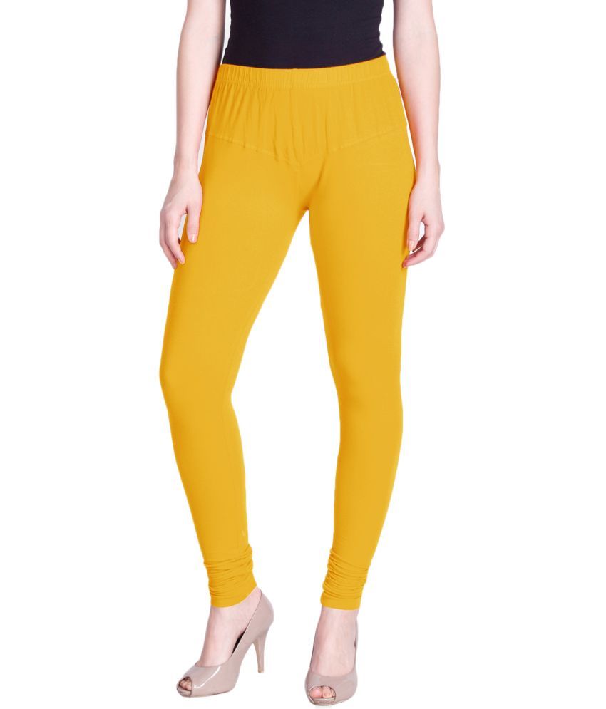     			Lux Lyra - Yellow Cotton Women's Leggings ( Pack of 1 )