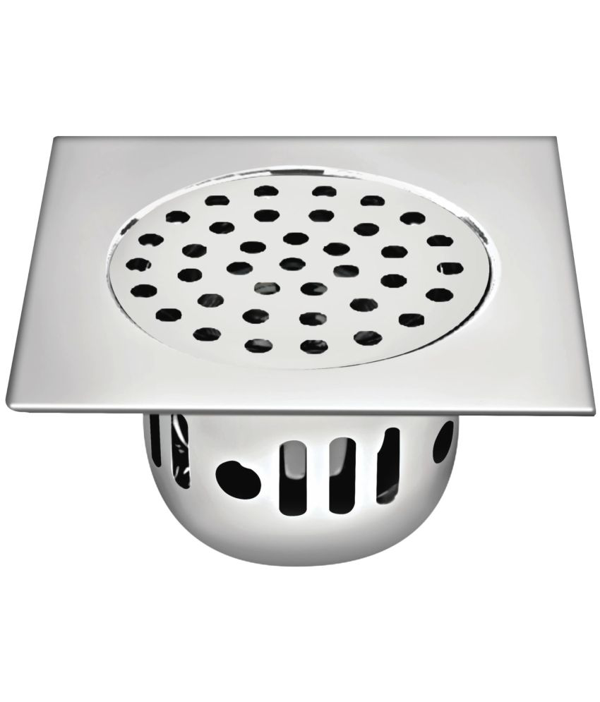     			Sanjay Chilly 304 Grade Stainless Steel Square Floor Drain Cockroach Trap/Grating/Jali 6x6 Inch