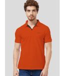 TAB91 Pack of 1 Polyester Regular Fit Solid Half Sleeves Men's Polo T Shirt ( Rust Brown )