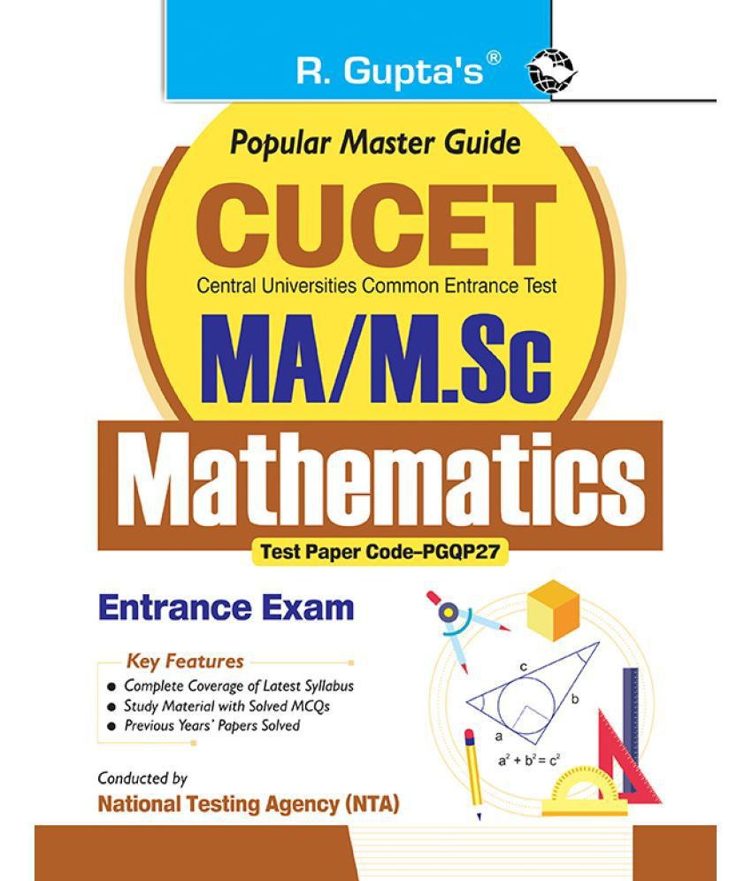     			CUET-PG : MA/M.Sc/M.Sc B.Ed Mathematics Entrance Exam Guide
