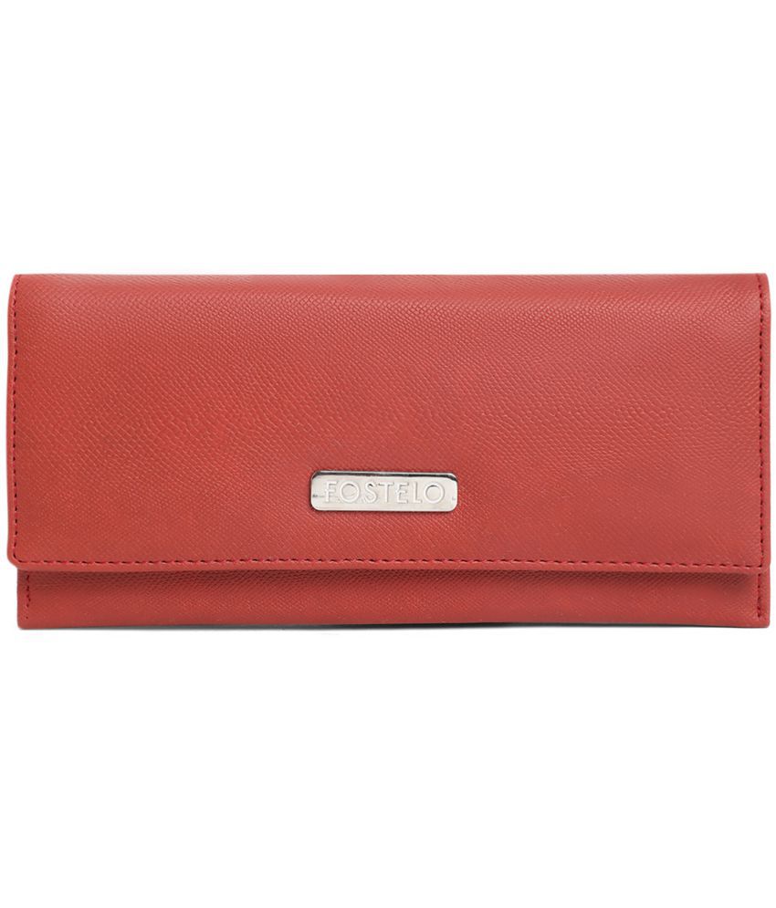     			Fostelo - Red Faux Leather Purse