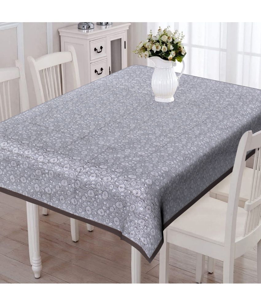     			INDHOME LIFE - Gray Cotton Table Cover ( Pack of 1 )