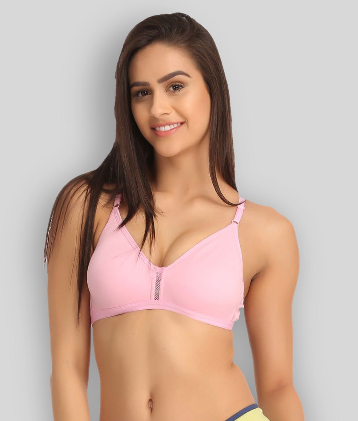     			Clovia Cotton Non Padded Women's Everyday Bra ( Pink )