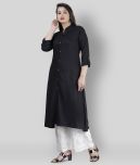 MAUKA - Black A-line Rayon Women's Stitched Salwar Suit ( Pack of 1 )