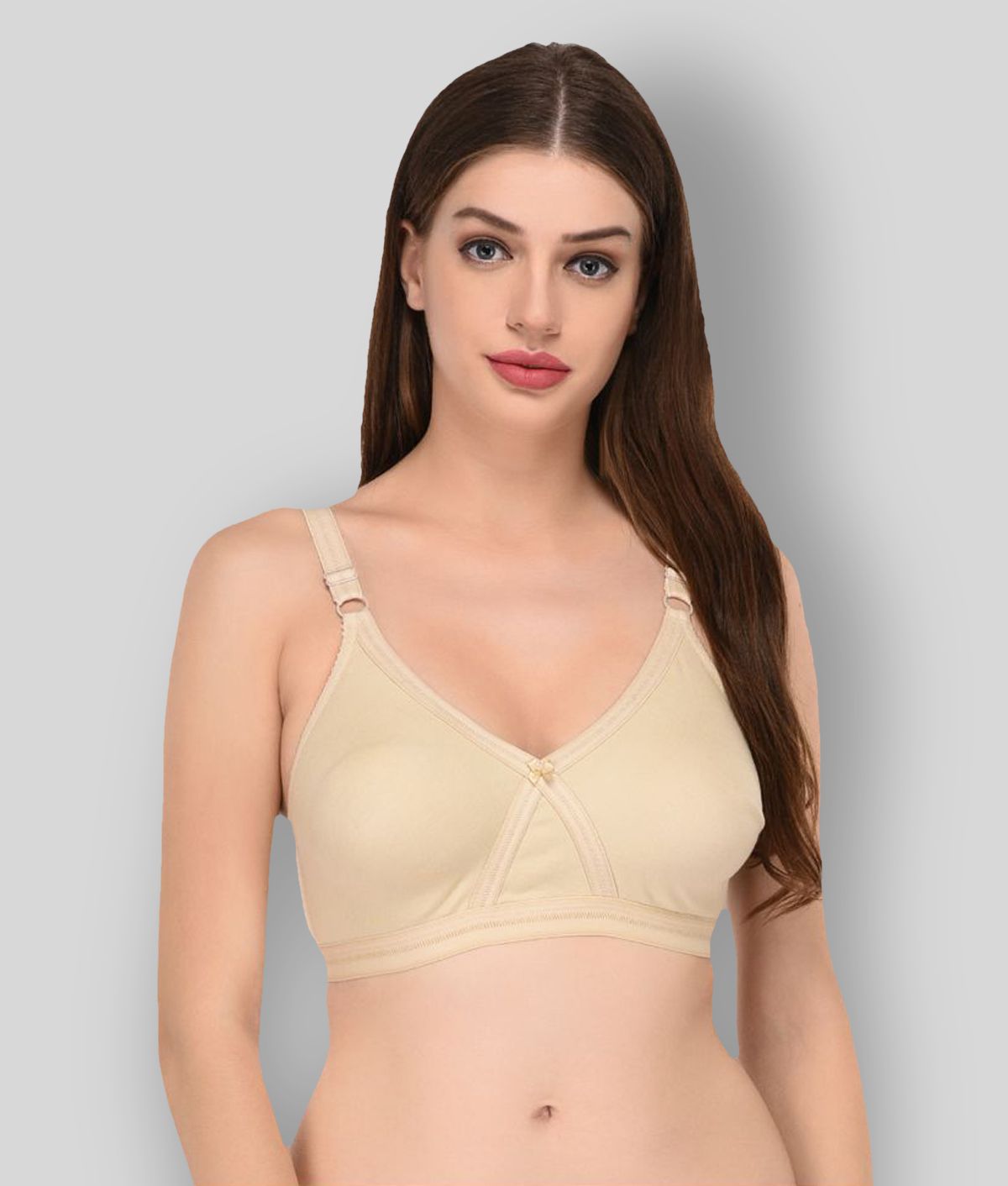     			Elina - Beige Cotton Non - Padded Women's T-Shirt Bra ( Pack of 1 )