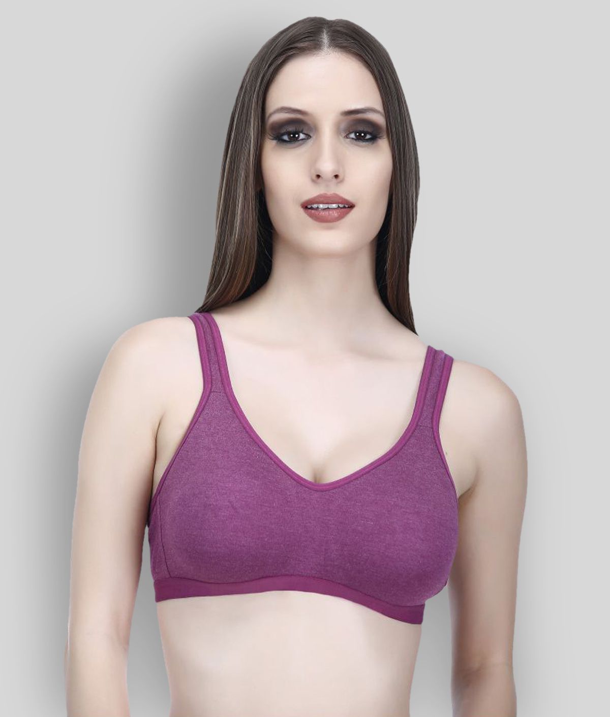     			Elina - Purple Cotton Non - Padded Women's Teenage Bra ( Pack of 1 )