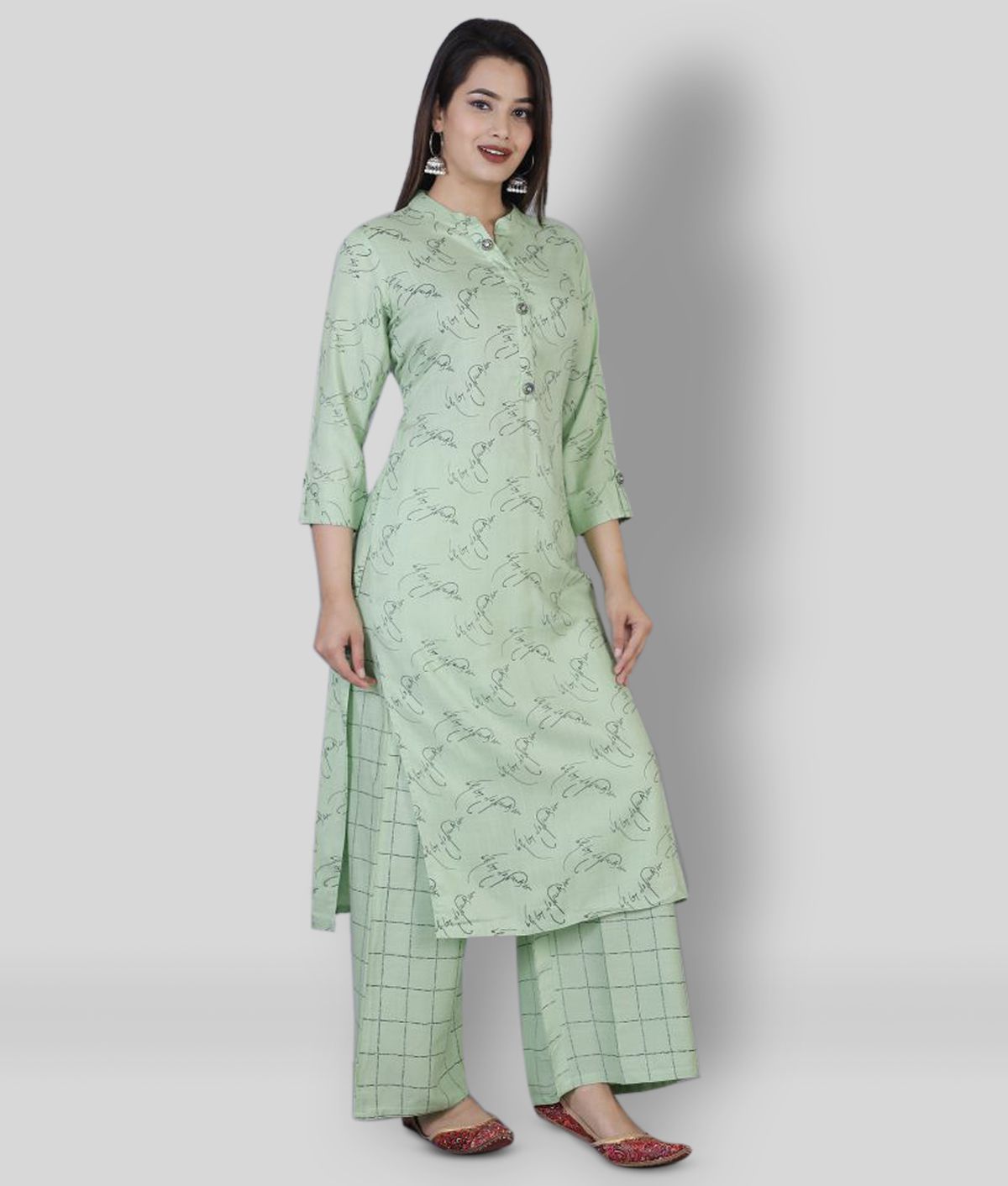     			HIGHLIGHT FASHION EXPORT - Olive Straight Rayon Women's Stitched Salwar Suit ( Pack of 1 )