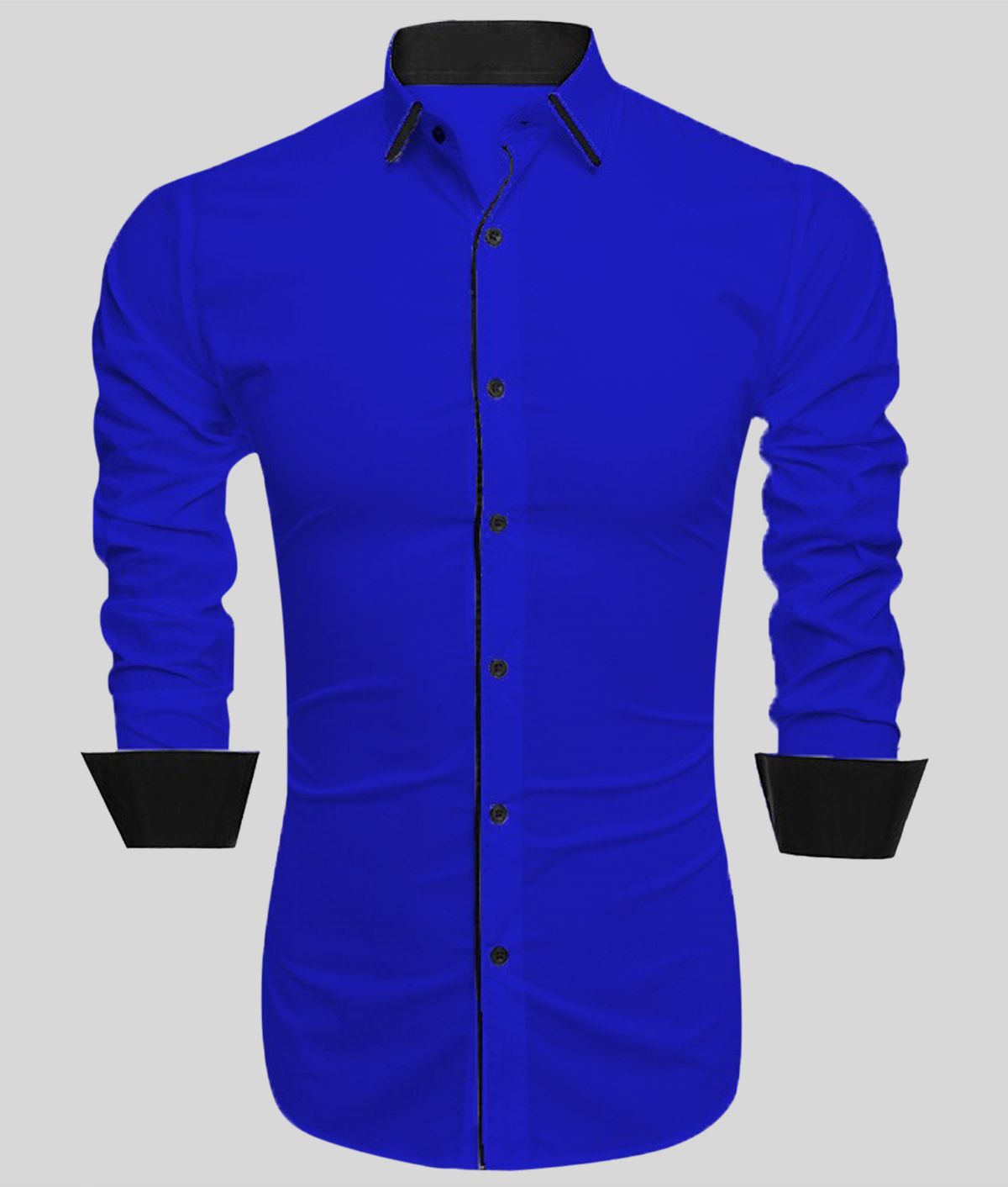     			Life Roads - Blue Cotton Slim Fit Men's Casual Shirt (Pack of 1 )