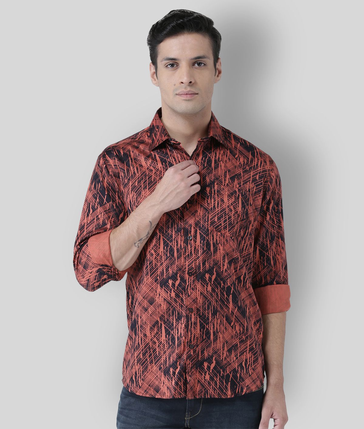 Zeal - Red Cotton Slim Fit Men's Casual Shirt ( Pack of 1 ) - Buy Zeal -  Red Cotton Slim Fit Men's Casual Shirt ( Pack of 1 ) Online at Best Prices  in India on Snapdeal