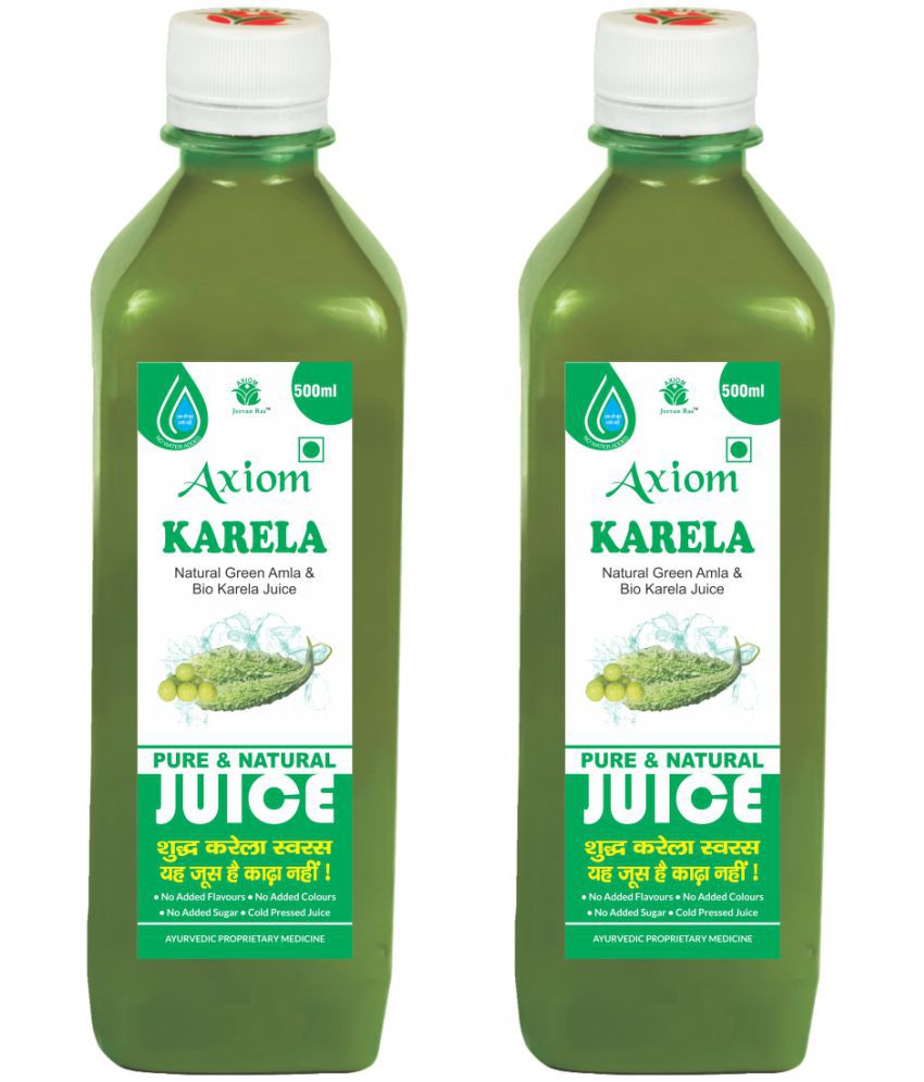     			Axiom Karela Juice 500ml (Pack of 2)|100% Natural WHO-GLP,GMP,ISO Certified Product