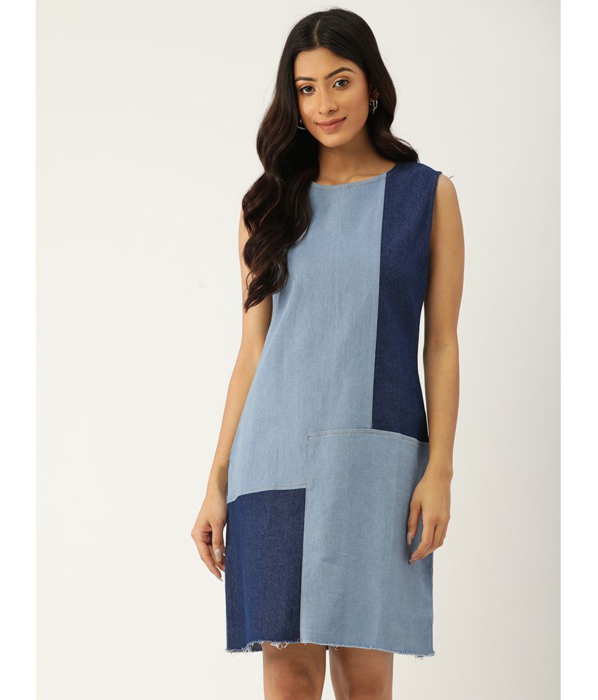     			Quinoa - Blue Denim Women's T-shirt Dress ( Pack of 1 )