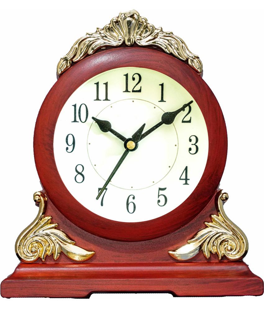     			Sigaram Analog Plastic Circular Table Clock - Pack of 1