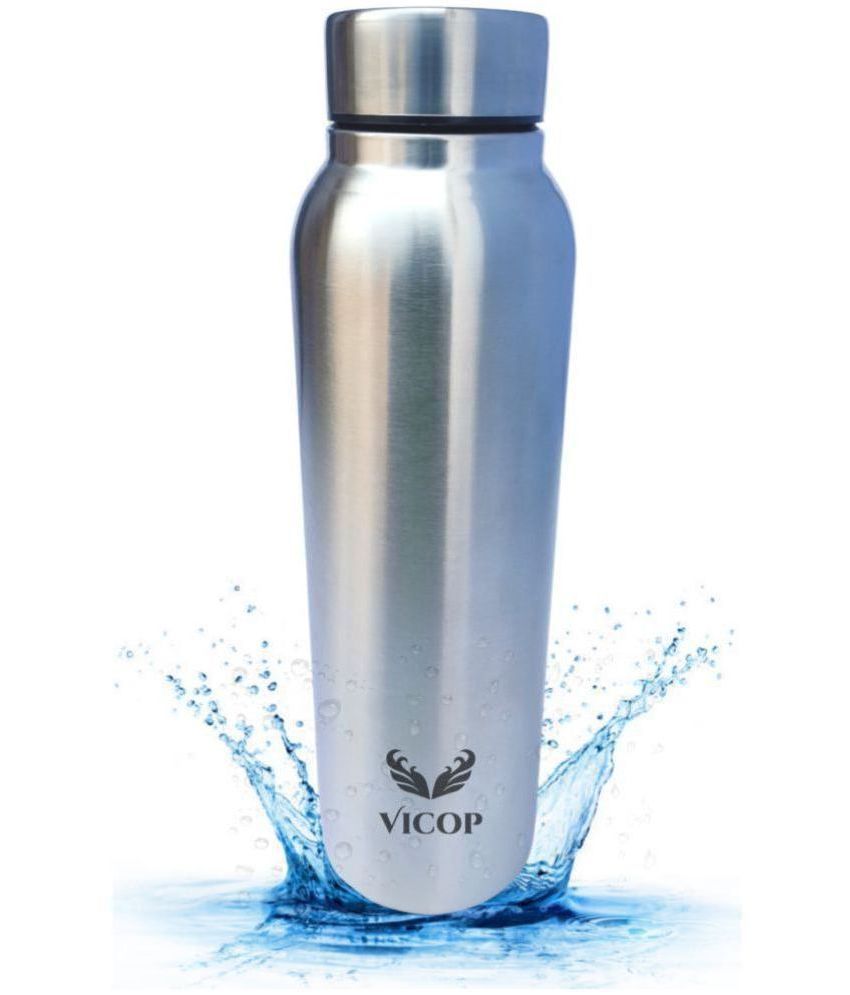     			VICOP - Silver Water Bottle ( Pack of 1 )
