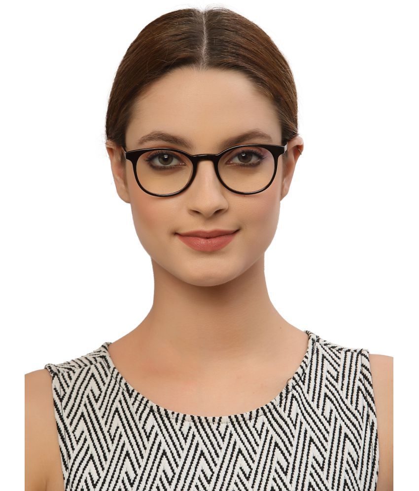     			YourSpex - Brown Oval Eyeglass Frame ( Pack of 1 )