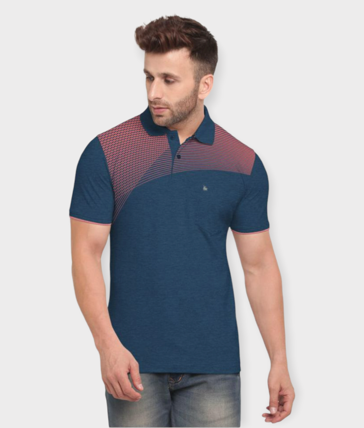     			BULLMER - Navy Cotton Blend Regular Fit Men's Polo T Shirt ( Pack of 1 )