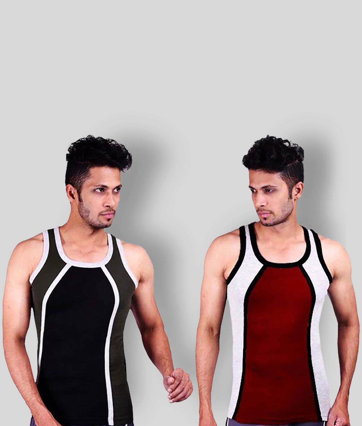     			Genx - Multicolor Cotton Men's Vest ( Pack of 2 )