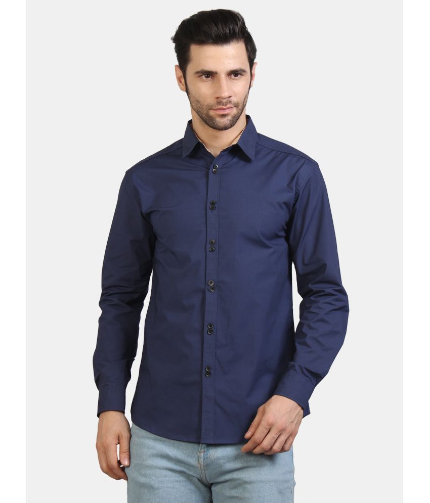     			Life Roads - Blue Cotton Slim Fit Men's Casual Shirt ( Pack of 1 )