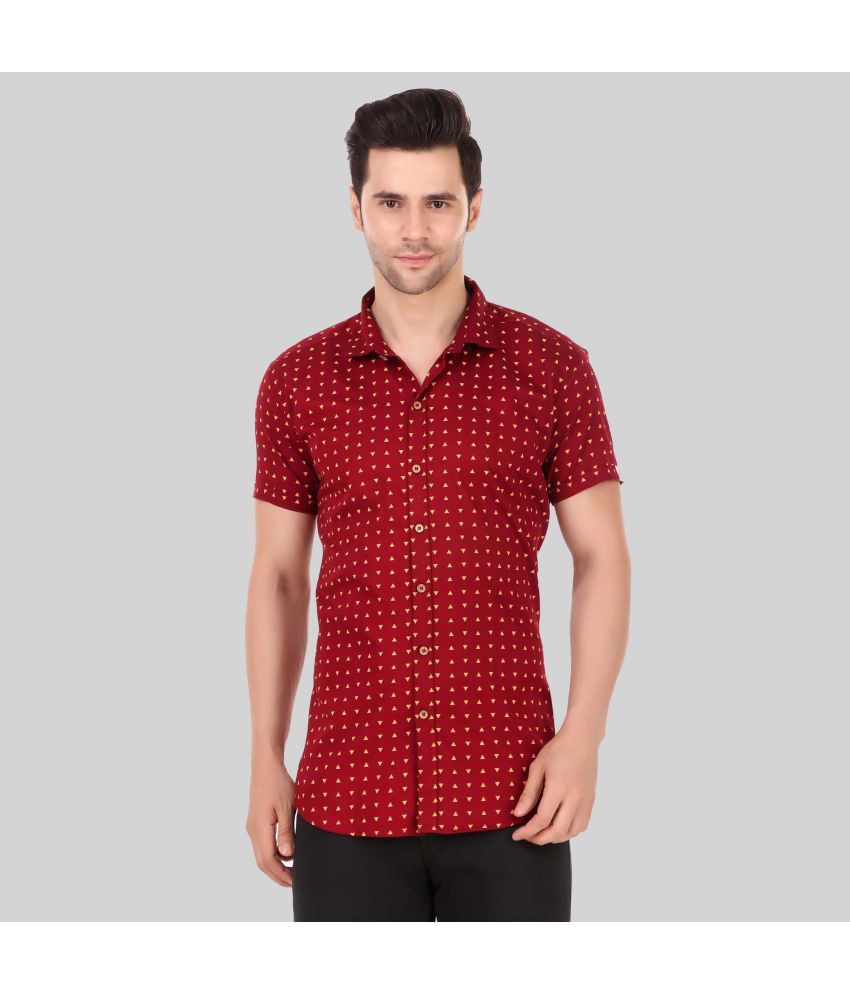     			Made In The Shade - Maroon Cotton Regular Fit Men's Casual Shirt ( Pack of 1 )