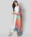 Janasya - Off White Straight Silk Women's Stitched Salwar Suit ( Pack of 1 )