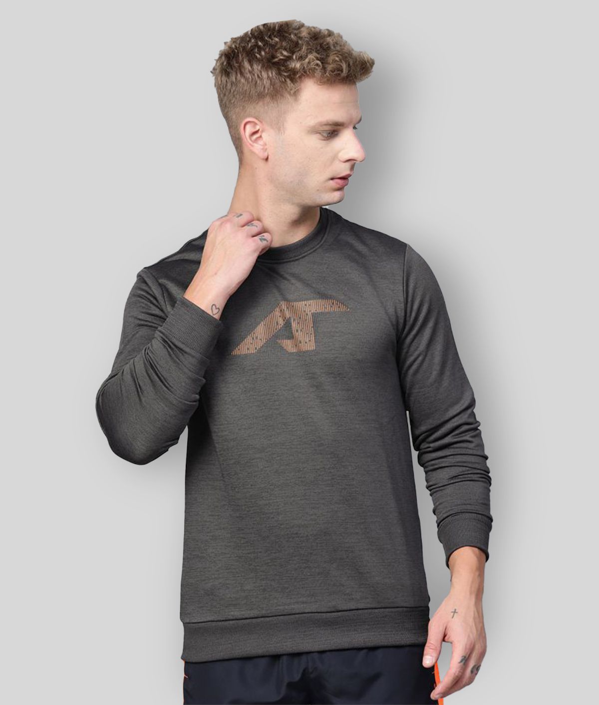     			Alcis - Dark Grey Cotton Men's Running Sweatshirt ( Pack of 1 )