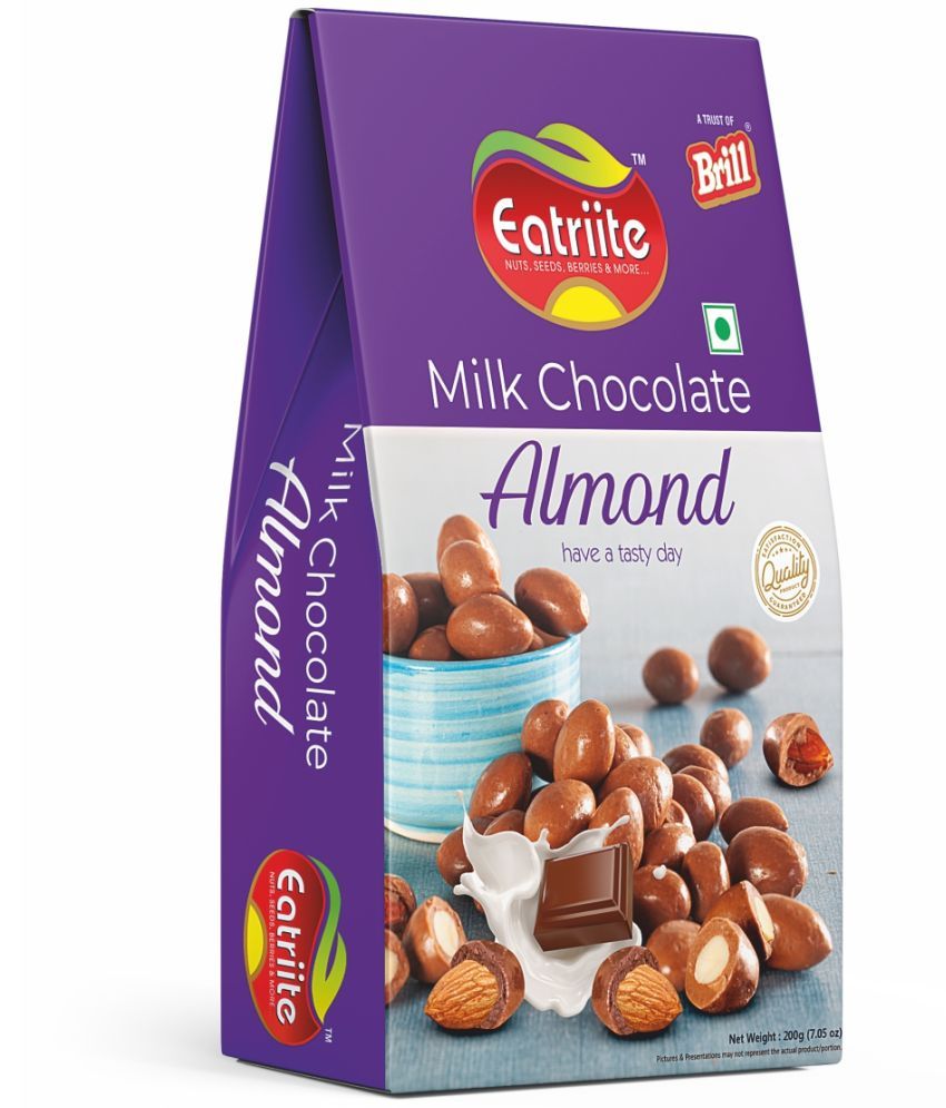     			EATRIITE Almonds Chocolate Covered Nuts 200 g