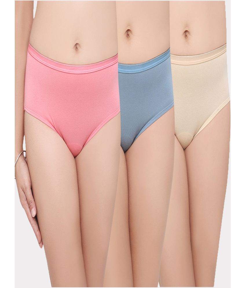 IN CARE LINGERIE - Multicolor Blended Solid Women's Hipster ( Pack of 3 )