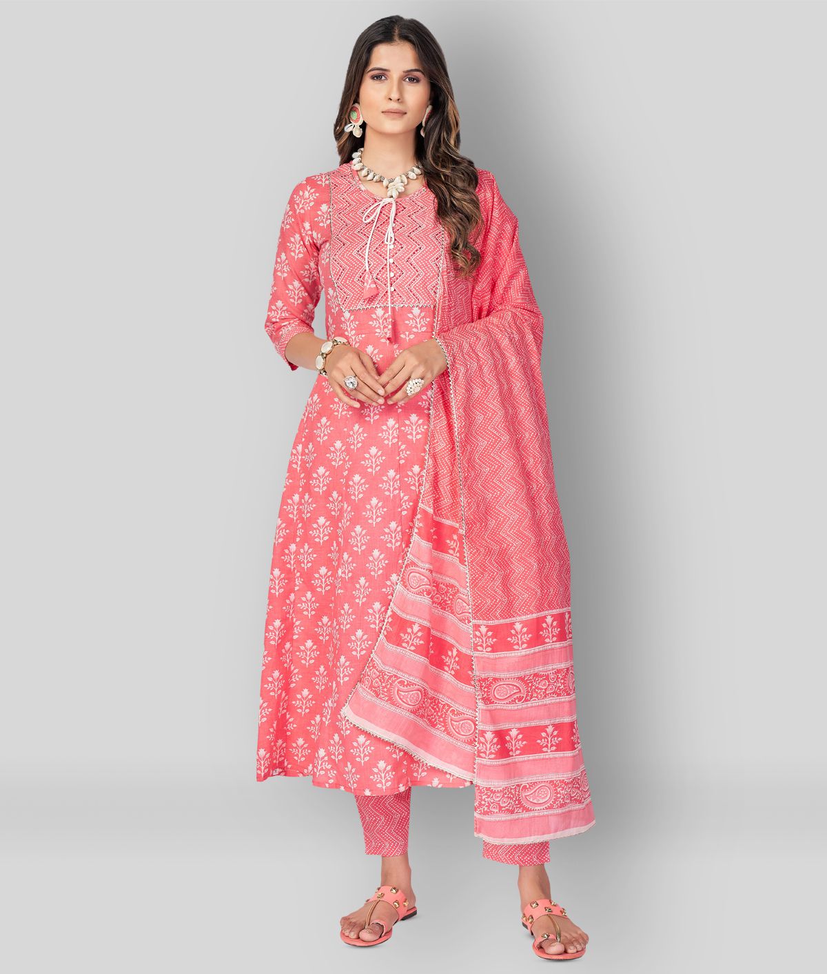     			Vbuyz - Pink A-line Cotton Women's Stitched Salwar Suit ( Pack of 1 )