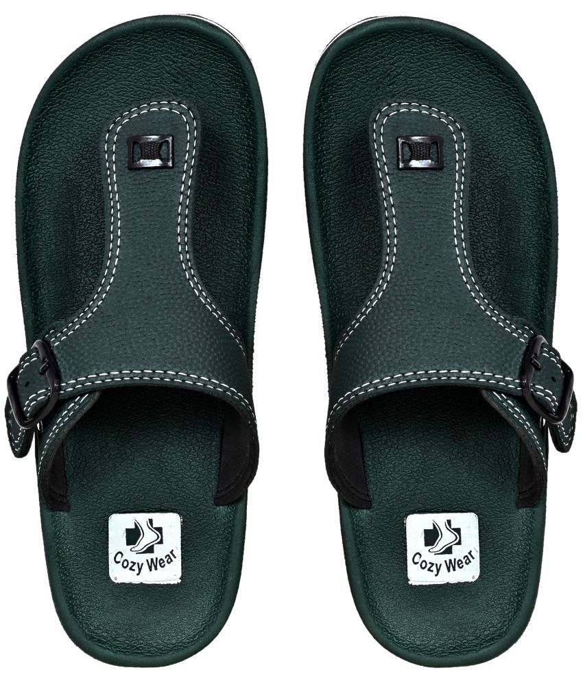     			Cozy Wear - Green Men's Thong Flip Flop