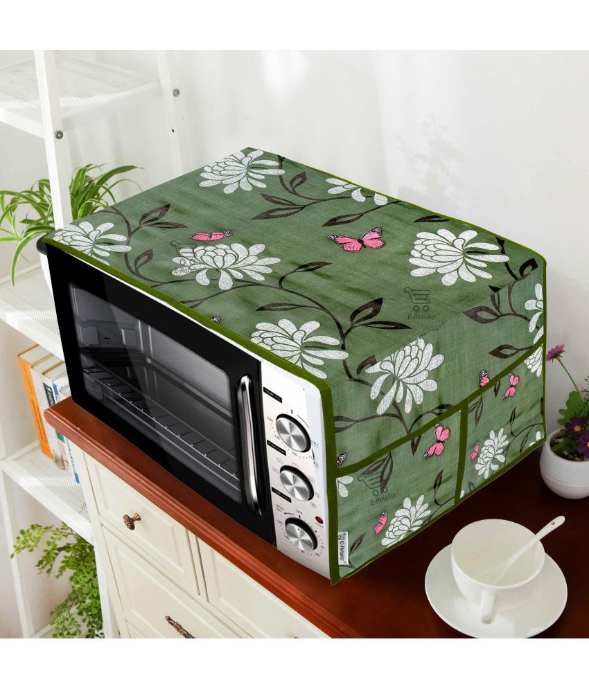     			E-Retailer Single PVC Green Microwave Oven Cover - 23-25L