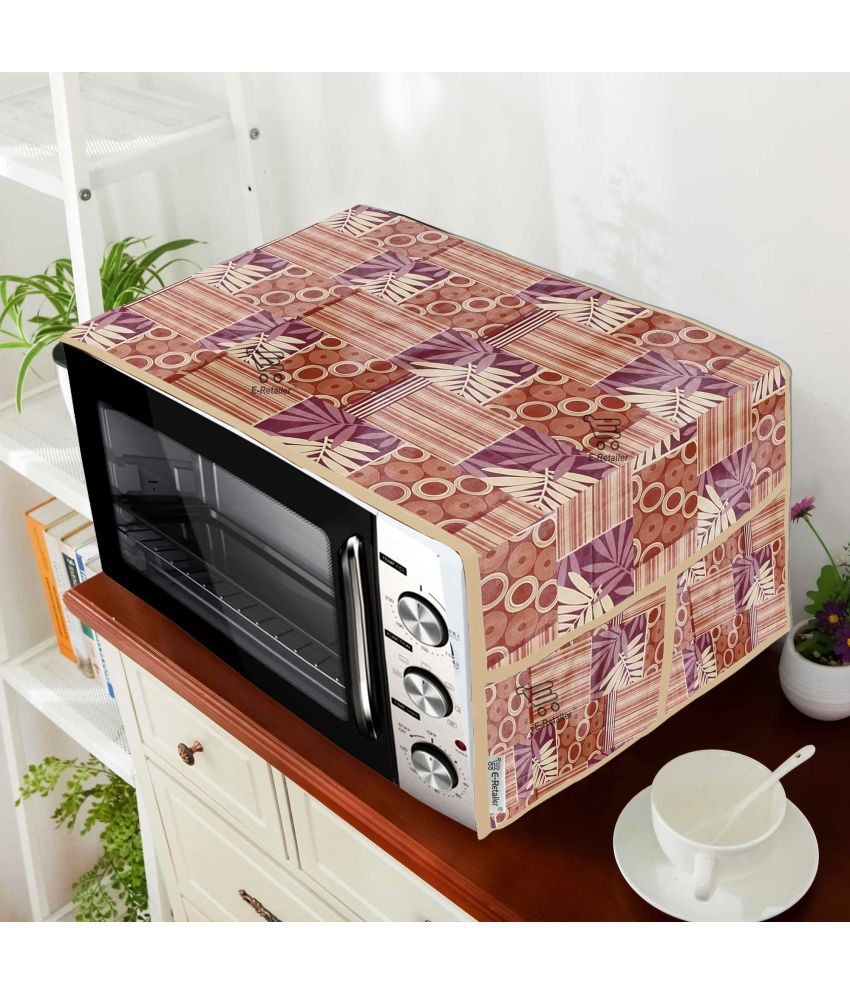     			E-Retailer Single PVC Maroon Microwave Oven Cover - 23-25L