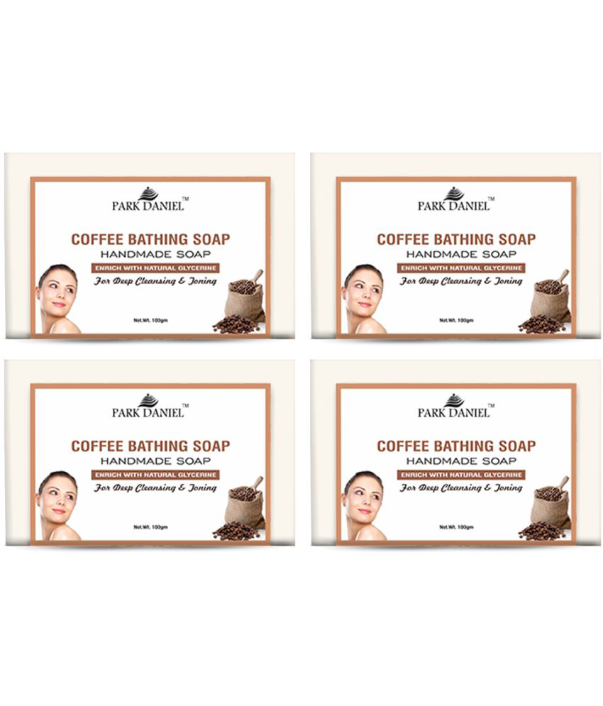     			Park Daniel Premium Coffee Extract Bathing Soap For Deep Cleansing and Freshing Pack of 4 of 100 Grams(400 Grams)