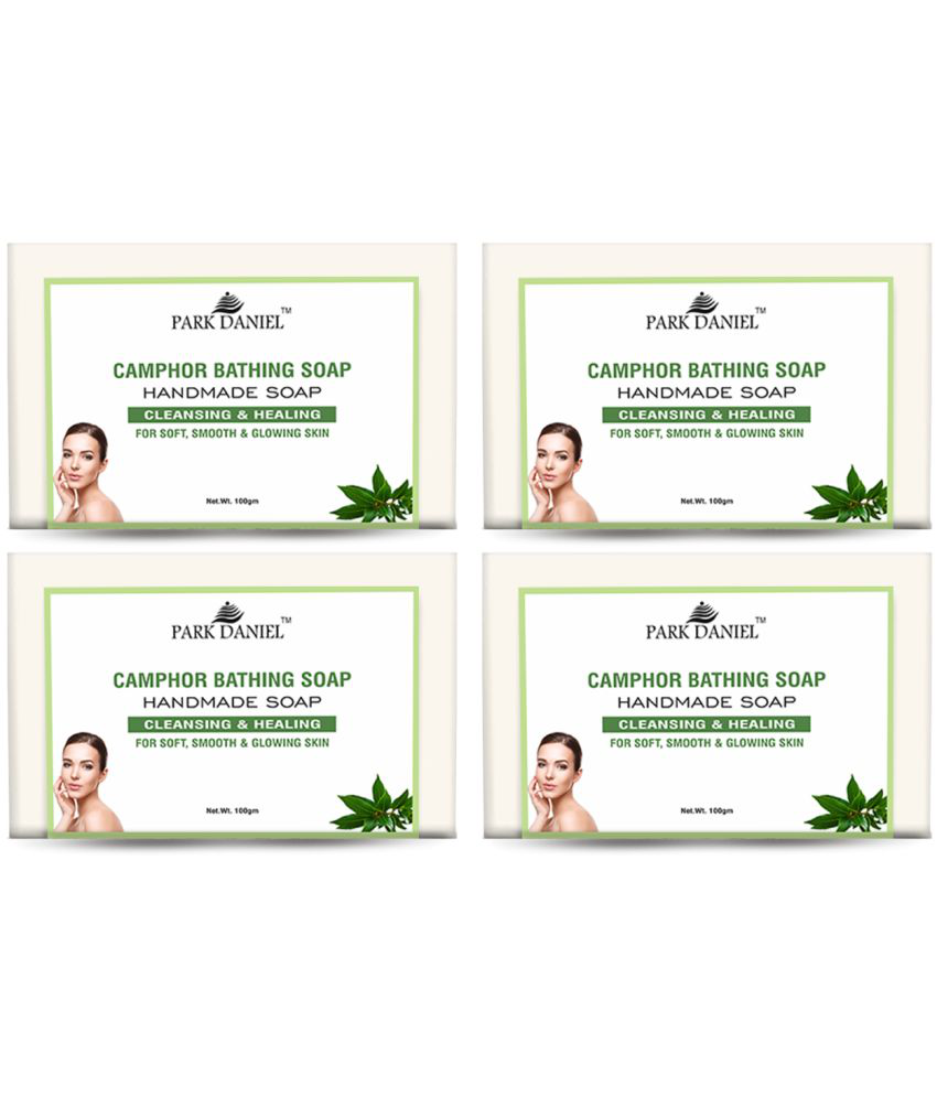     			Park Daniel Premium Camphor Bathing Bar Soap for Soft, Smooth and Glowing Skin Pack of 4 of 100 Grams(400 Grams)