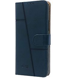 Doyen Creations - Blue Artificial Leather Flip Cover Compatible For Vivo Y73 ( Pack of 1 )