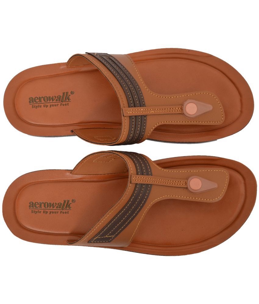     			Aerowalk - Tan Men's Leather Slipper