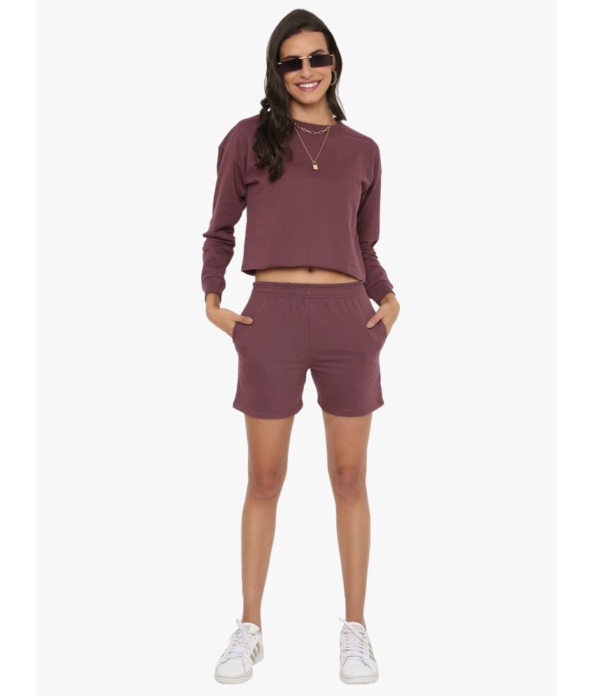     			BLANCD - Brown Cotton Women's Nightwear Nightsuit Sets ( Pack of 1 )